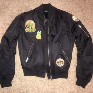 Cute bomber jacket with patches